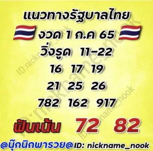 หวยไทย นุกนิกพารวย