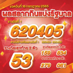 ตรวจหวย16/7/65