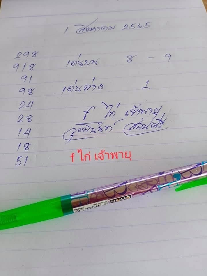 หวยไทย หวยจ้าวพายุ1/8/65