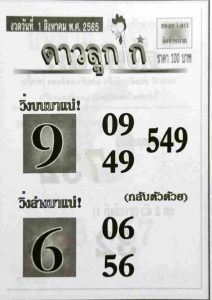 หวยไทย หวยดาวลูกไก่1/8/65