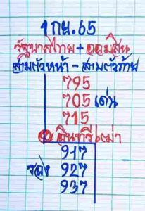 หวยไทย หวยอินทรีเฒ่า1-9-65