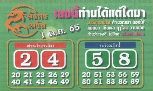 หวยไทย หวยมังกรเมรัย1-10-65
