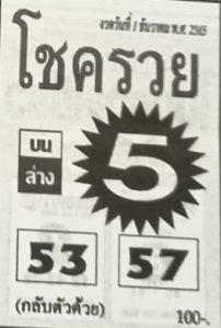 หวยไทย หวยโชครวย1-12-65