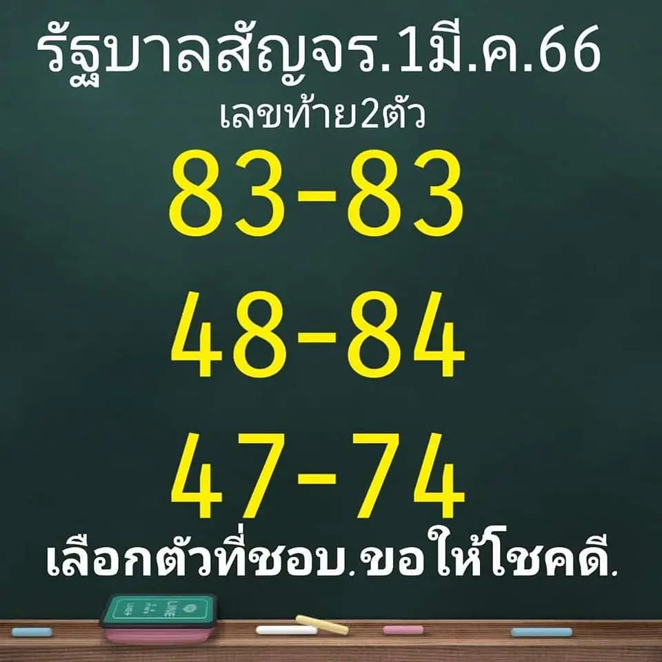 หวยสัญจรชุมพร 1-3-66