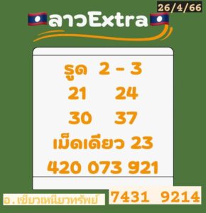 หวยลาว4ตัว 26-04-66