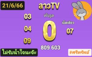 หวยลาวงวดนี้ 21-6-66