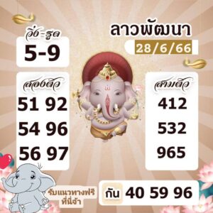 หวยลาววันนี้ 28-6-66