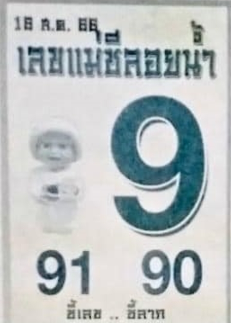 หวยแม่ชีลอยน้ำงวดนี้ 16-8-66