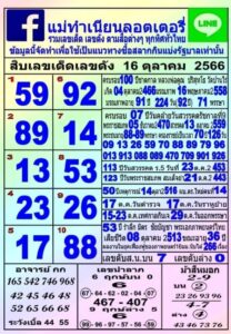 หวยแม่ทำเนียน 16-10-66
