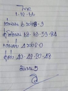 หวยอาจารย์วิ 1-12-66