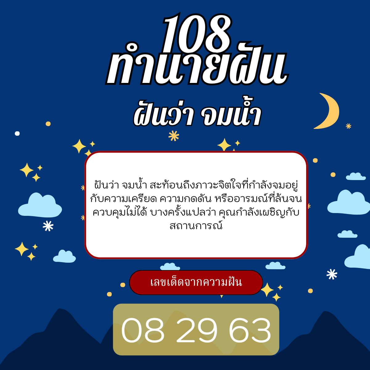 ฝันว่า จมน้ำ