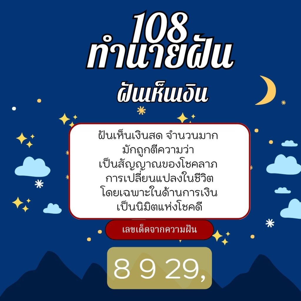 ฝันเห็นเงิน